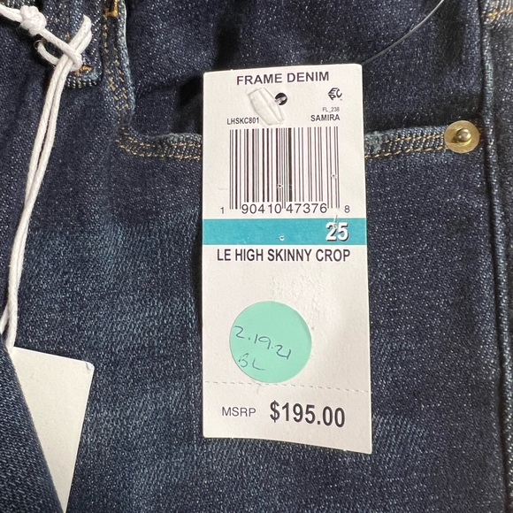 Frame Blue Denim Size 25 High Rise Skinny Fit - Picture 4 of 7